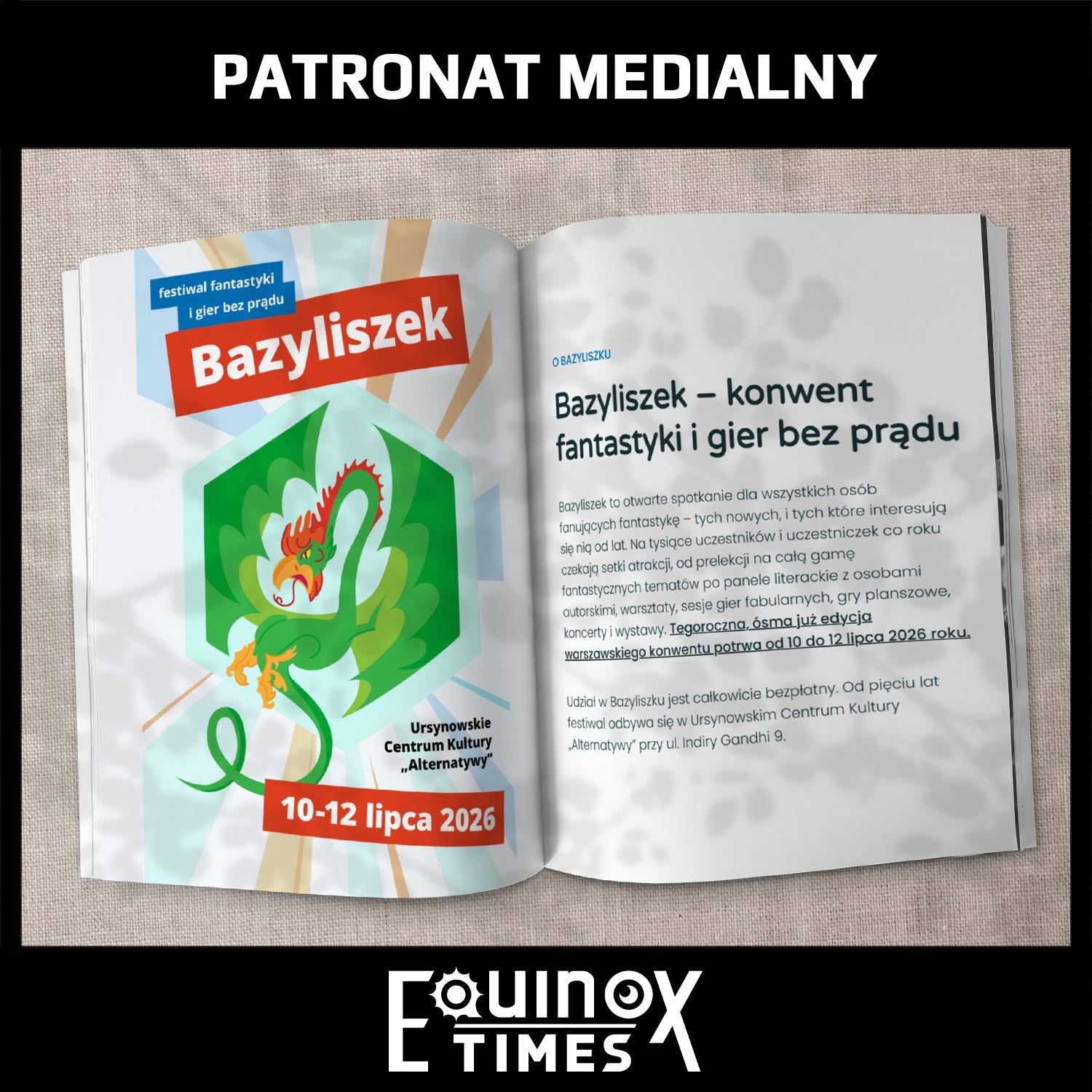 Bazyliszek 2026 – Patronat medialny
